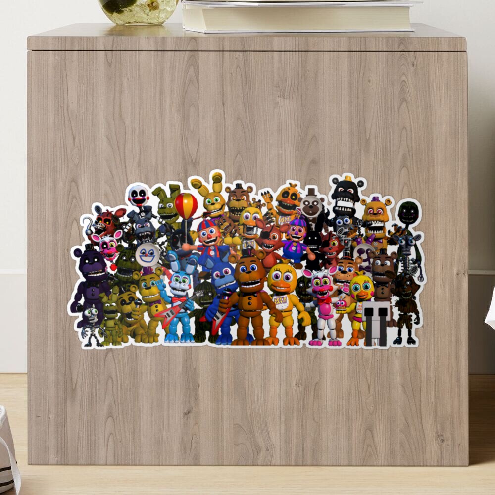 Five Nights at Freddy's all Sticker for Sale by rebbecatorre