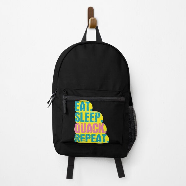 Item preview, Eat Sleep Quack Repeat - Funny Retro Vintage Colors Typography Satire designed and sold by FunnyHomeQuotes.