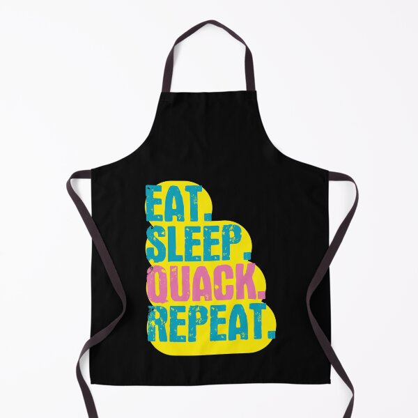 Item preview, Eat Sleep Quack Repeat - Funny Retro Vintage Colors Typography Satire designed and sold by FunnyHomeQuotes.