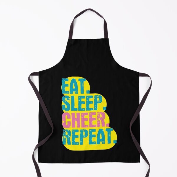Item preview, Eat Sleep Cheer Repeat - Funny Retro Vintage Colors Typography Satire designed and sold by FunnyHomeQuotes.