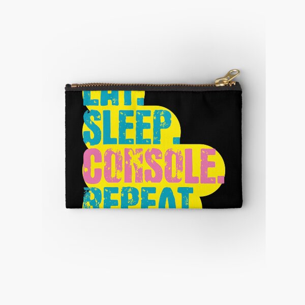 Item preview, Eat Sleep Console Repeat - Funny Retro Vintage Colors Typography Satire designed and sold by FunnyHomeQuotes.
