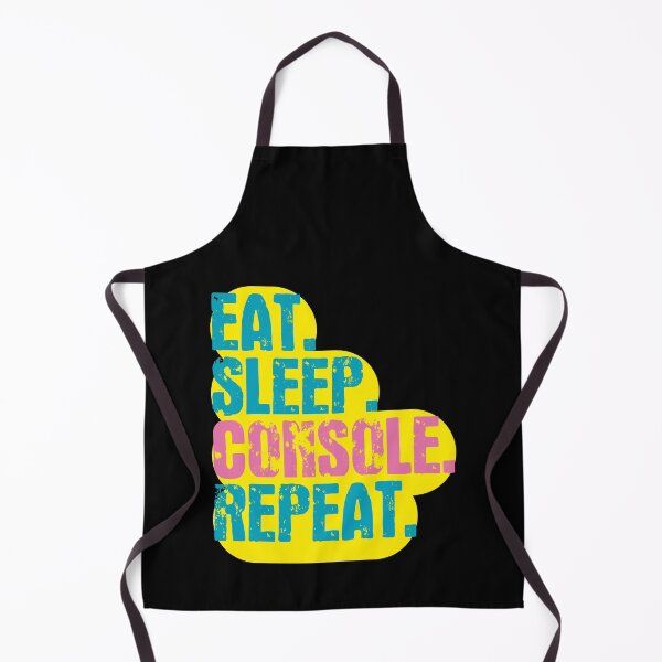 Item preview, Eat Sleep Console Repeat - Funny Retro Vintage Colors Typography Satire designed and sold by FunnyHomeQuotes.