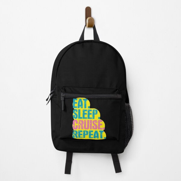 Item preview, Eat Sleep Cruise Repeat - Funny Retro Vintage Colors Typography Satire designed and sold by FunnyHomeQuotes.