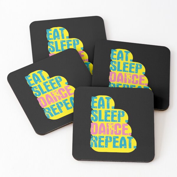 Item preview, Eat Sleep Dance Repeat - Funny Retro Vintage Colors Typography Satire designed and sold by FunnyHomeQuotes.