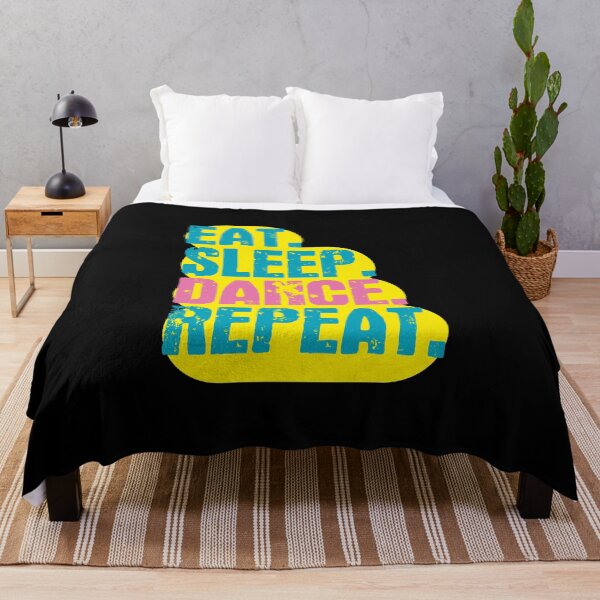Item preview, Eat Sleep Dance Repeat - Funny Retro Vintage Colors Typography Satire designed and sold by FunnyHomeQuotes.