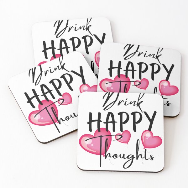 Item preview, Drink Happy Thoughts Wine quotes designed and sold by wanasak.