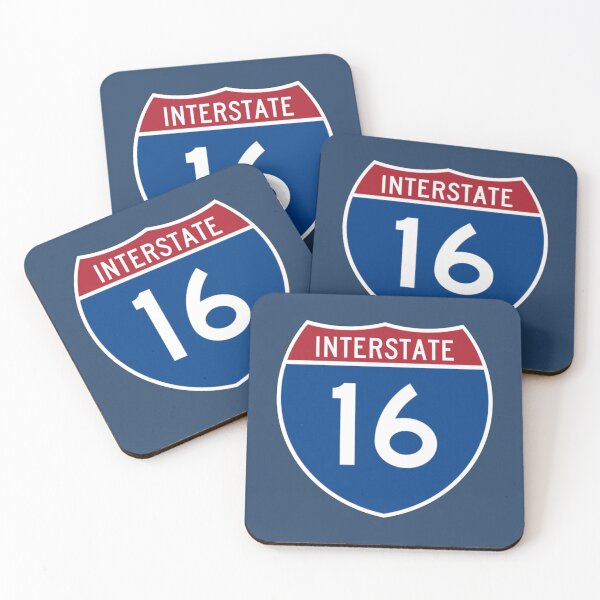 Item preview, American Road Signs Interstate Highway Number Shield  16.   designed and sold by JeffGlassCreat.