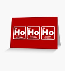 Ho Ho Ho - Christmas - Santa Claus - Periodic Table Greeting Card
