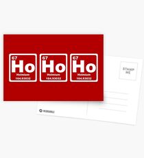 Ho Ho Ho - Christmas - Santa Claus - Periodic Table Postcards