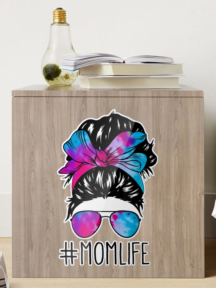 Mom Life Tumbler Mom Life Floral Mom Bun Hair Funny Seamless - iTeeUS