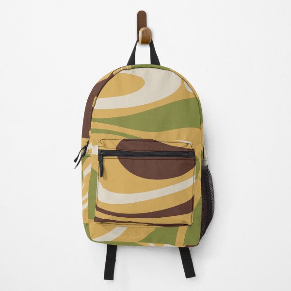 Item preview, Mod Thang Retro Modern Abstract Pattern in 70s Avocado Green Brown Mustard designed and sold by kierkegaard.
