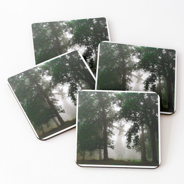 Item preview, Dark black foggy forest   designed and sold by anisbbmbrush.