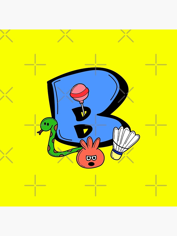 "My own doodle drawing with letter B" Poster for Sale by