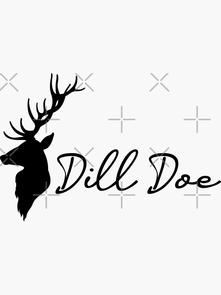 "Silhouette Dill Doe Funny" Sticker by Chitraa227Store Redbubble