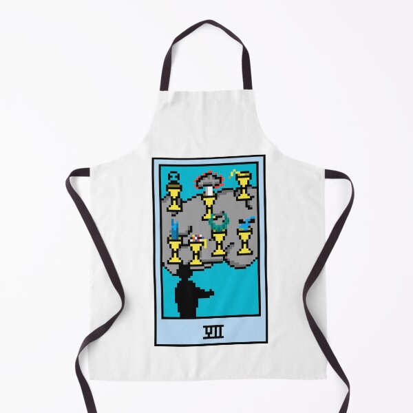 Item preview, Wait, is this pixel art tarot? White - Minor Arcana 'Seven of Cups' (Design for T-shirt, stickers and other accessories) designed and sold by Pixel Waite.