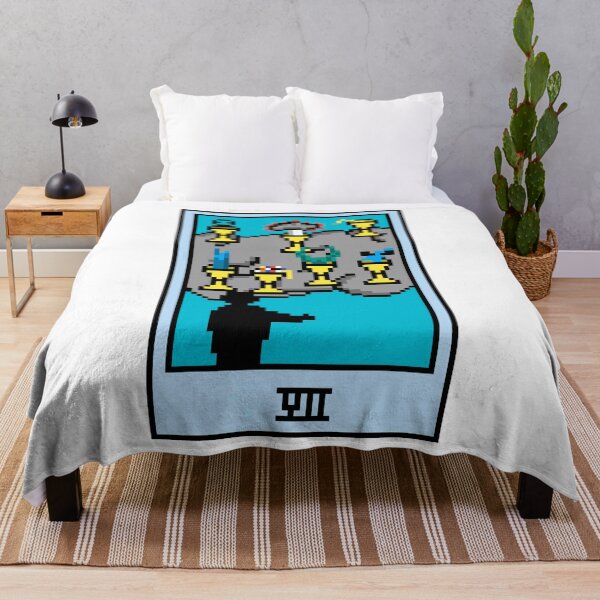 Artikelvorschau, Moment, ist das Pixel-Art-Tarot? Weiß – Minor Arcana „Seven of Cups“ (Design für T-Shirt, Aufkleber und andere Accessoires) entworfen und verkauft von Pixel Waite.