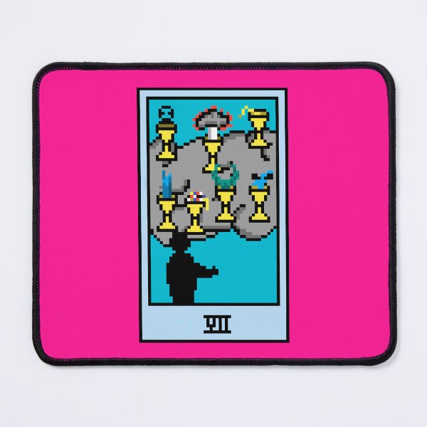 Item preview, Wait, is this pixel art tarot? Pink - Minor Arcana 'Seven of Cups' (Design for T-shirt, stickers and other accessories) designed and sold by Pixel Waite.