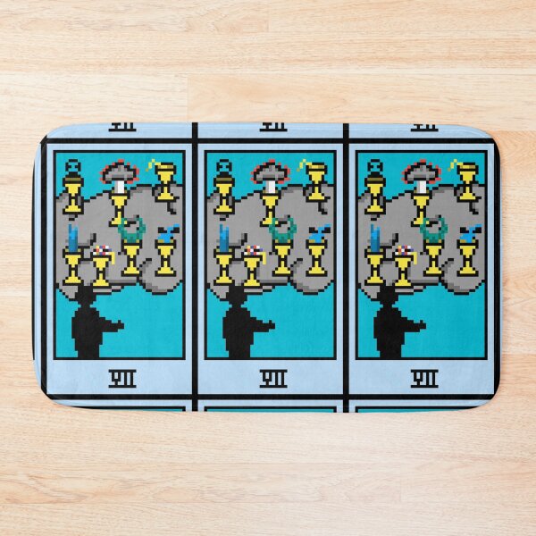 Item preview, Wait, is this pixel art tarot? Pink - Minor Arcana 'Seven of Cups' (Design for T-shirt, stickers and other accessories) designed and sold by Pixel Waite.