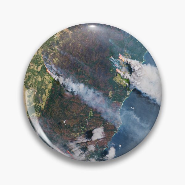 Item preview, Smoke and flames in Australia captured from space designed and sold by Raureif.