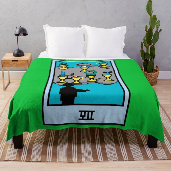 Item preview, Wait, is this pixel art tarot? Green - Minor Arcana 'Seven of Cups' (Design for T-shirt, stickers and other accessories) designed and sold by Pixel Waite.
