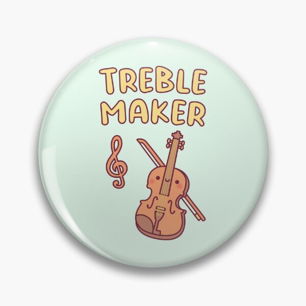 Item preview, Cute Violin, Treble Maker Music Pun designed and sold by rustydoodle.