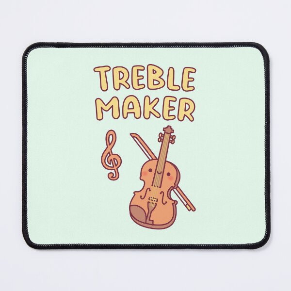 Item preview, Cute Violin, Treble Maker Music Pun designed and sold by rustydoodle.
