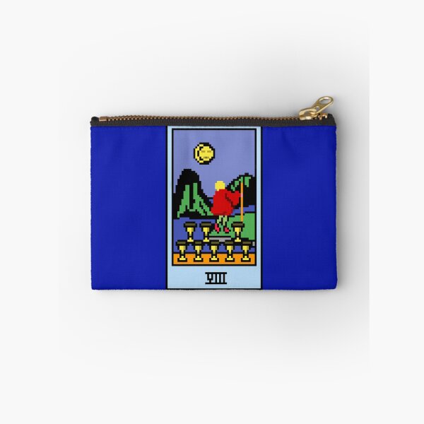 Item preview, Wait, is this pixel art tarot? Blue - Minor Arcana 'Eight of Cups' (Design for T-shirt, stickers and other accessories) designed and sold by Pixel Waite.