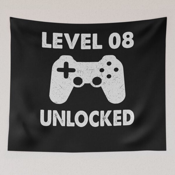 Item preview, Level 8 Unlocked Retro Video Gamer 8th Birthday designed and sold by CHADMESSICK.