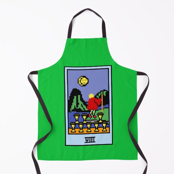 Item preview, Wait, is this pixel art tarot? Green - Minor Arcana 'Eight of Cups' (Design for T-shirt, stickers and other accessories) designed and sold by Pixel Waite.