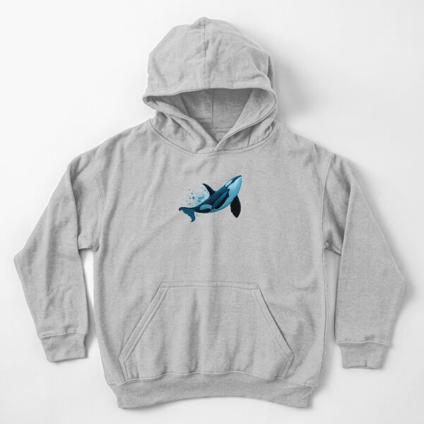 "The Dreamer" by Amber Marine ~ (Copyright 2015) orca art / killer whale digital painting Kids Pullover Hoodie