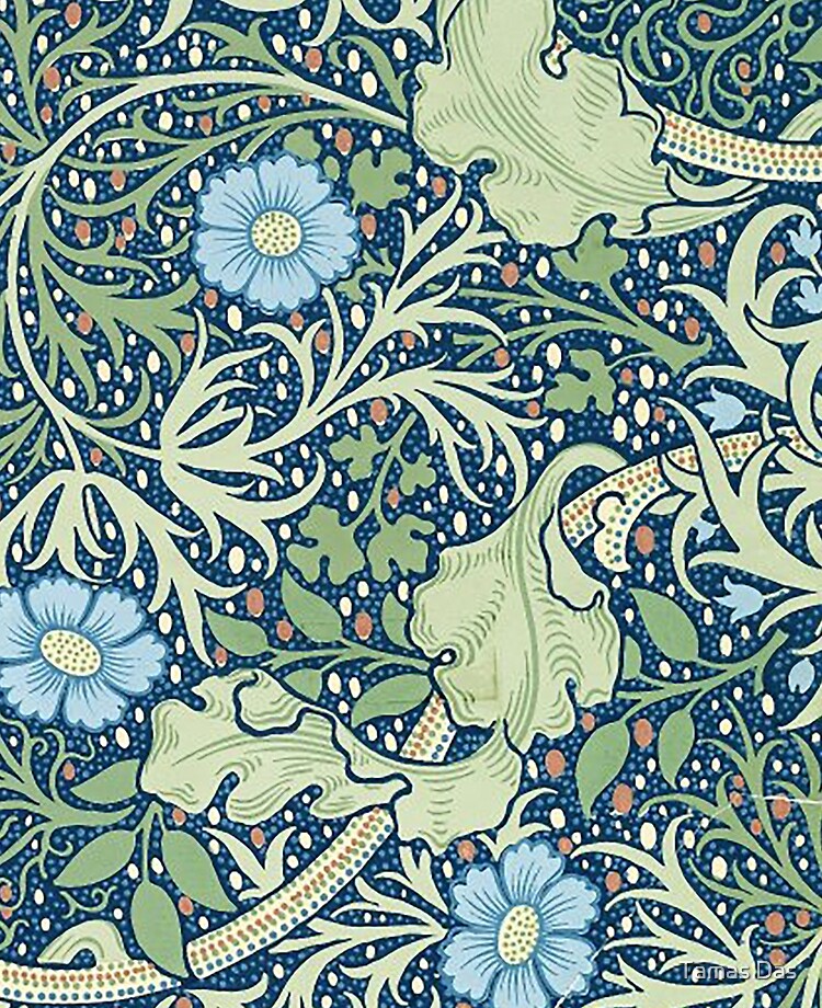 William Morris Seaweed pattern, Victorian ,Blue , Green, Floral , Leaves,  Art Nouveau, vintage, wallpaper, Morris, arts and crafts, ,William Morris  artist, textile pattern, iPad Case & Skin for Sale by Tamas