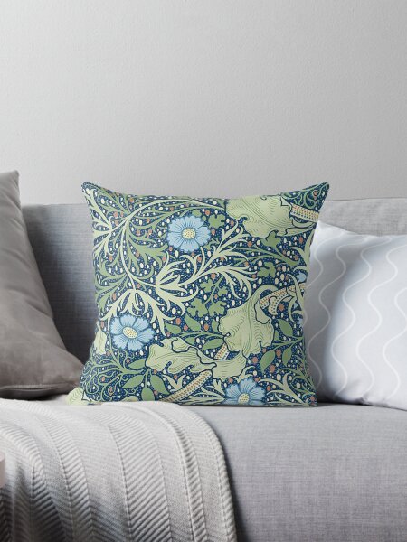 Item preview, William Morris Seaweed pattern, Victorian ,Blue , Green, Floral , Leaves, Art Nouveau, vintage, wallpaper, Morris, arts and crafts, ,William Morris artist,  textile pattern, designed and sold by Tamas Das.