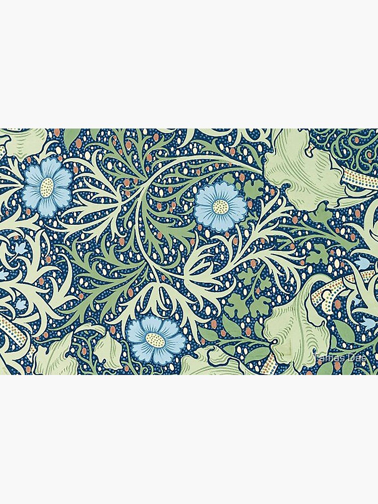 William Morris Seaweed pattern, Victorian ,Blue , Green, Floral , Leaves,  Art Nouveau, vintage, wallpaper, Morris, arts and crafts, ,William Morris  artist, textile pattern, iPad Case & Skin for Sale by Tamas