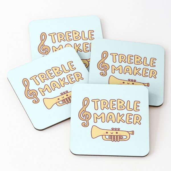 Item preview, Cute Trumpet, Treble Maker Music Pun designed and sold by rustydoodle.
