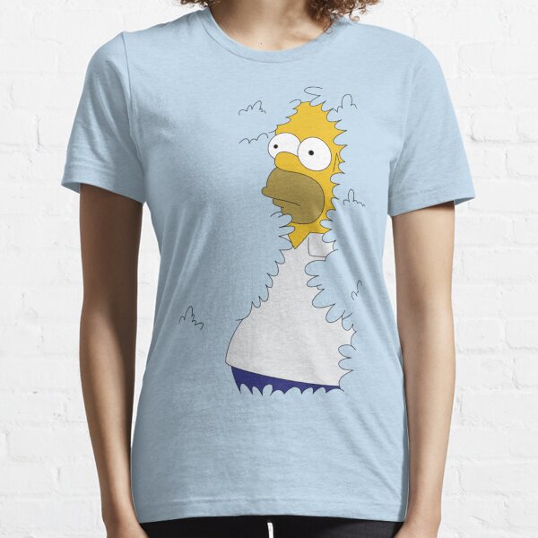 Vista previa del artículo con la obra «Homer en los arbustos Camiseta clásica», diseñado y vendido por BernhaGeislin.