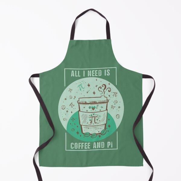Item preview, Funny Coffee Pun, Coffee Lover, Math and Pi Symbol Lover Quote ALL I NEED IS COFFEE AND Pi Humor Coffee Theme, Coffee and Math Pi Humor Doodle Illustration designed and sold by zenturtlemerch.