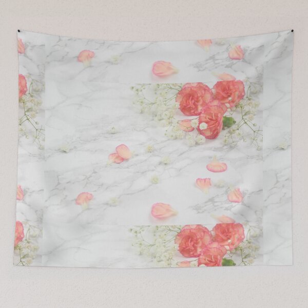 Item preview, Pink Rose Petals, Marble Background designed and sold by newburyboutique.