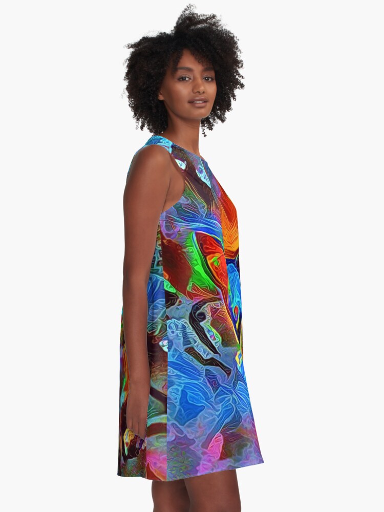 Alternate view of Black cat A-Line Dress