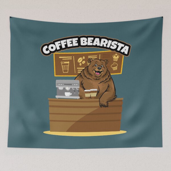 Item preview, Funny Coffee Barista design Bearista Espresso designed and sold by UchiaSui.