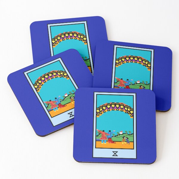Artikelvorschau, Moment, ist das Pixel-Art-Tarot? Blau – Minor Arcana „Ten of Cups“ (Design für T-Shirt, Aufkleber und andere Accessoires) entworfen und verkauft von Pixel Waite.