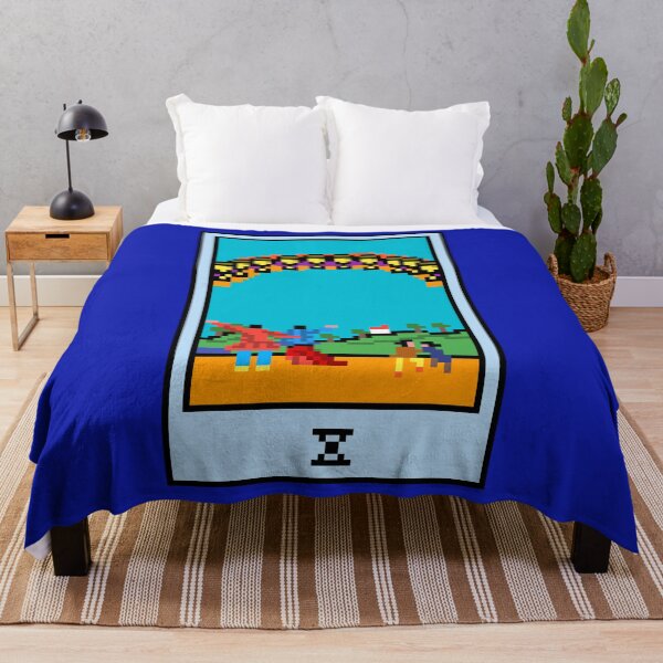 Item preview, Wait, is this pixel art tarot? Blue - Minor Arcana 'Ten of Cups' (Design for T-shirt, stickers and other accessories) designed and sold by Pixel Waite.