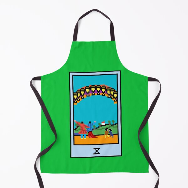 Item preview, Wait, is this pixel art tarot? Green - Minor Arcana 'Ten of Cups' (Design for T-shirt, stickers and other accessories) designed and sold by Pixel Waite.
