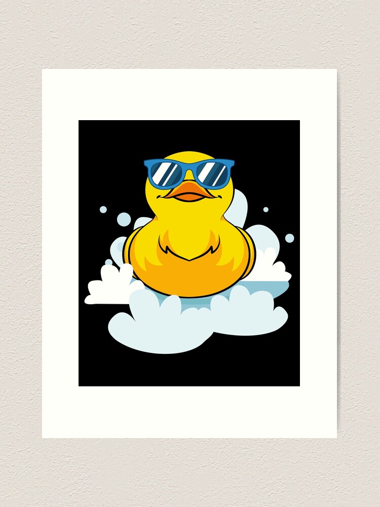 Funny Duckie Bath Toy Duckling Cool Rubber Duck | Art Print