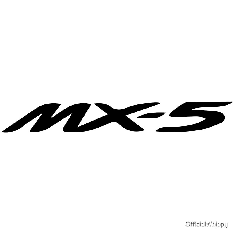  mazda mx 5 logo black by officialwhippy redbubble