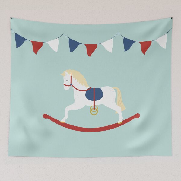 Item preview, Red and Blue Rocking Horse designed and sold by StudioShine.