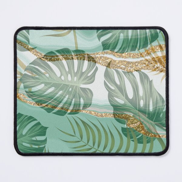 Item preview, gold and green leaf and marble pattern designed and sold by Beeroclock.
