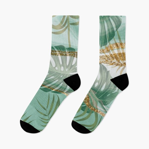 Item preview, gold and green leaf and marble pattern designed and sold by Beeroclock.