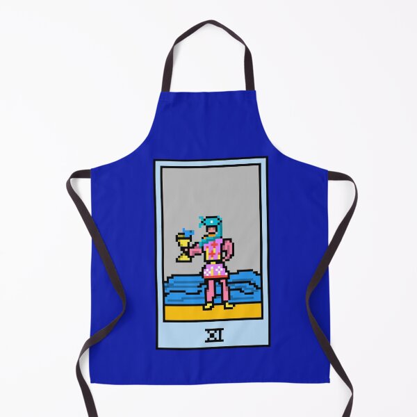 Item preview, Wait, is this pixel art tarot? Blue - Minor Arcana 'Page of Cups' (Design for T-shirt, stickers and other accessories) designed and sold by Pixel Waite.