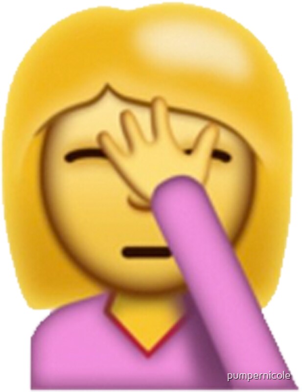 "Girl Facepalm Emoji" Stickers by pumpernicole Redbubble
