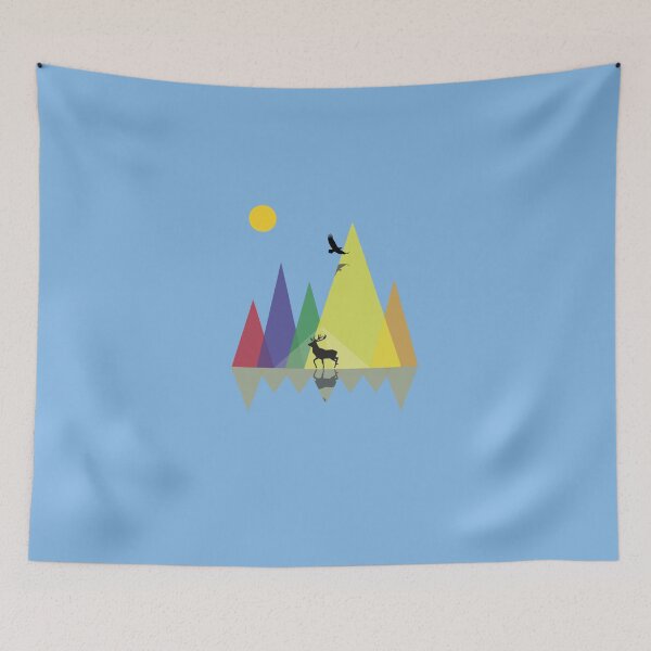 Item preview, Wild Mountains Landscape Geometric  Classic T-Shirt designed and sold by VanessaVedenas.